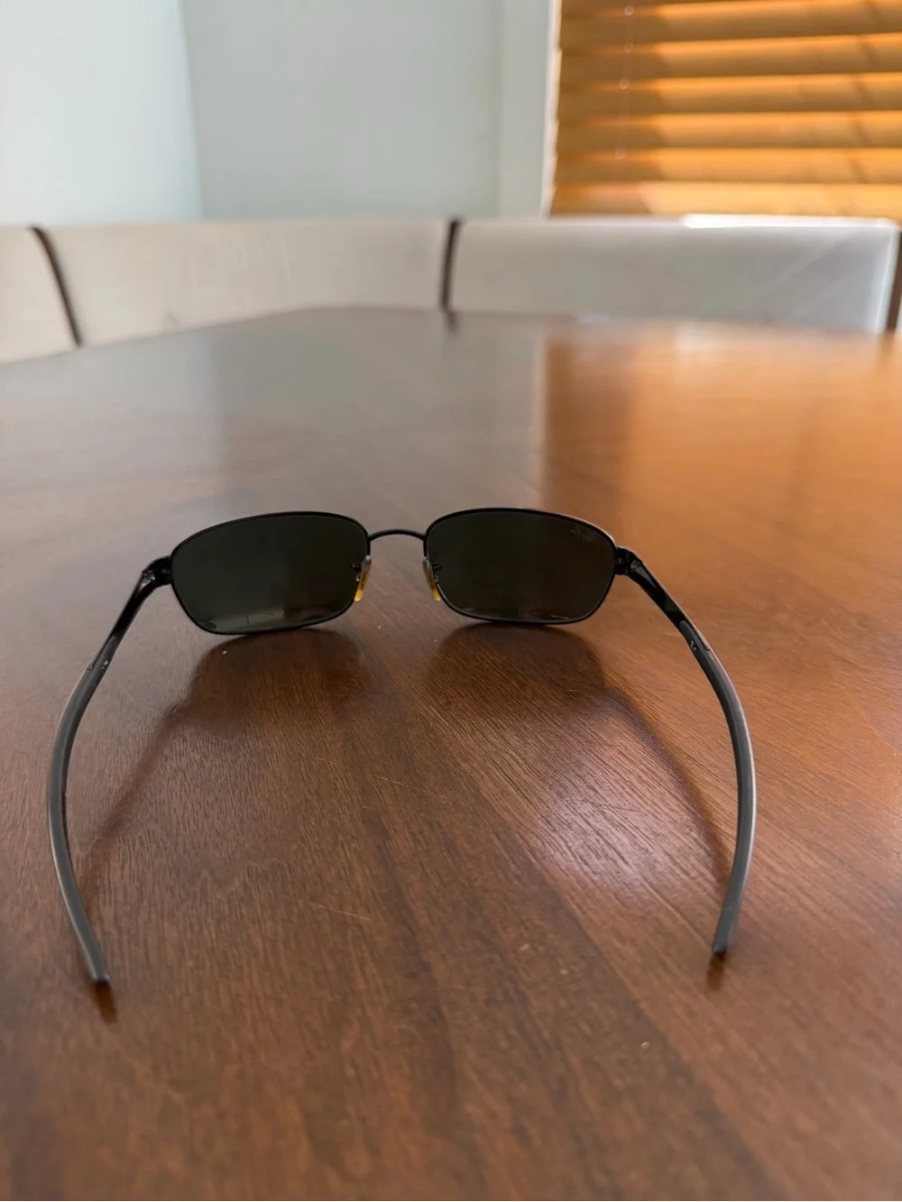 Ray-Ban Black Rectangular Metal Frame Sunglasses